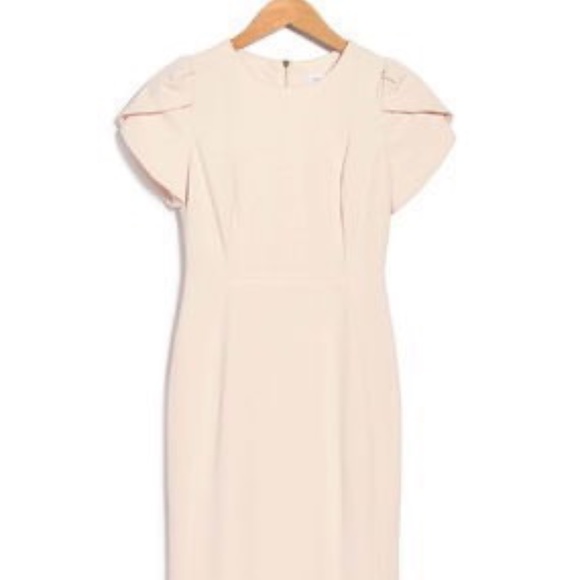 NWT Calvin Klein Tulip sleeve dress pink - Picture 2 of 6